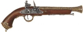 Pirate Flintlock Pistol Brass