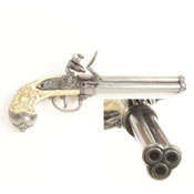 Itallian 3 Barrel Flintlock Pistol G