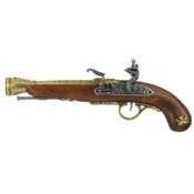 Left-Handed Pirate Flintlock Blunderbuss Brass Finish      