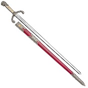 Peter the Great Sword, Silver & Red   