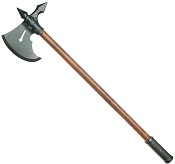 15TH CENTURY FRENCH BATTLE AXE BLACK FINISH   