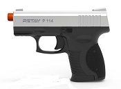 Retay P114 Front Firing 9MMPA Blank firing gun Chrome