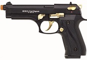 Front Firing V92F 9MMPA Blank Firing Gun Black Gold