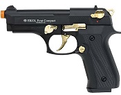 Front Firing V92F Compact 9MMPA Blank Firing Gun Black Gold