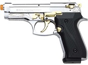 Front Firing 9MMPA Full Auto Jackal Compact Chrome Gold Engraved