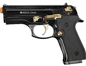 Front Firing Beretta Cougar 9MMPA Blank Gun-Black Gold