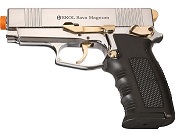 Front Firing Sava 9MMPA Blank Gun Chrome Gold