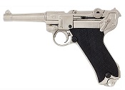 1898 Parabellum Luger P08 Replica Pistol - Shiny Nickel   